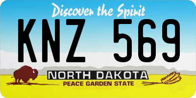 ND license plate KNZ569