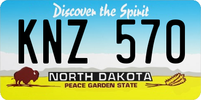 ND license plate KNZ570