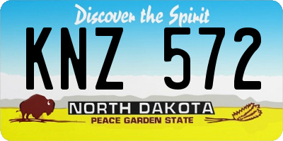 ND license plate KNZ572
