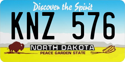 ND license plate KNZ576