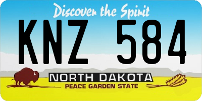 ND license plate KNZ584