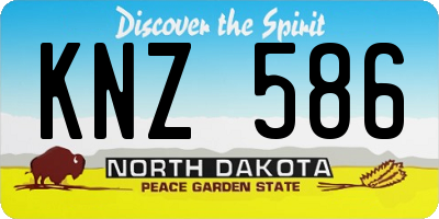 ND license plate KNZ586