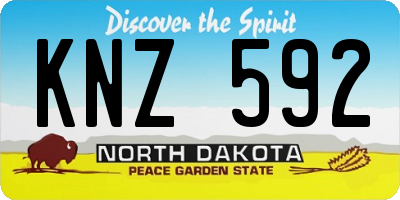 ND license plate KNZ592