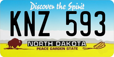 ND license plate KNZ593