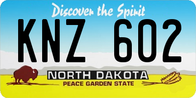 ND license plate KNZ602