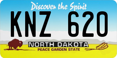 ND license plate KNZ620