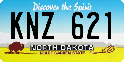 ND license plate KNZ621