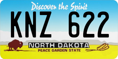 ND license plate KNZ622