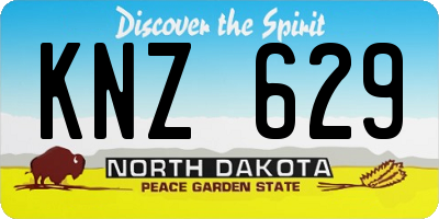 ND license plate KNZ629