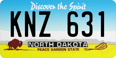 ND license plate KNZ631