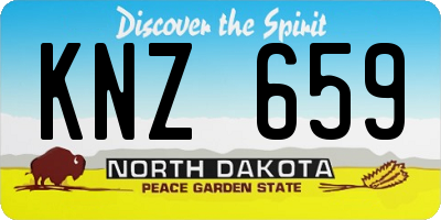 ND license plate KNZ659