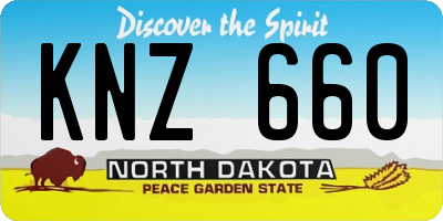 ND license plate KNZ660