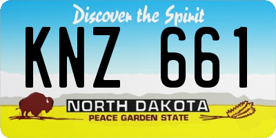 ND license plate KNZ661