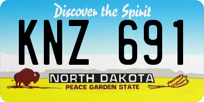 ND license plate KNZ691