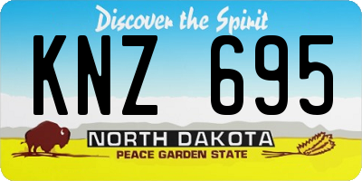 ND license plate KNZ695