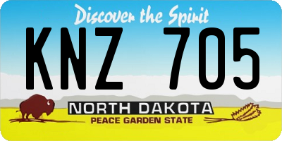 ND license plate KNZ705
