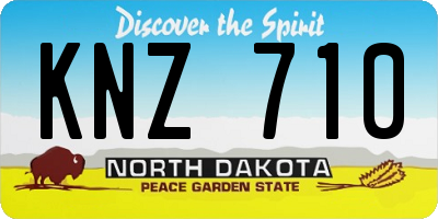 ND license plate KNZ710