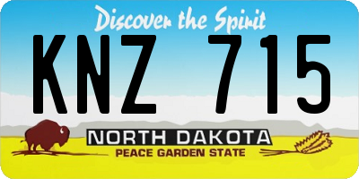 ND license plate KNZ715