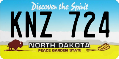 ND license plate KNZ724