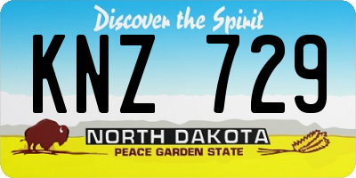 ND license plate KNZ729