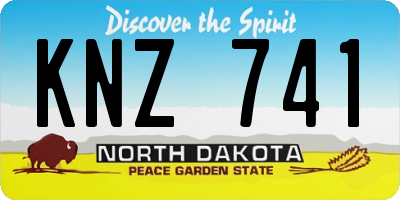 ND license plate KNZ741