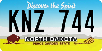 ND license plate KNZ744