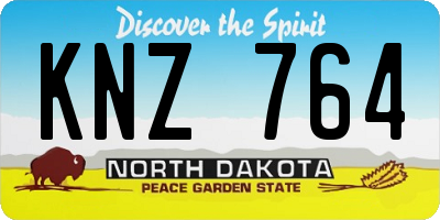 ND license plate KNZ764