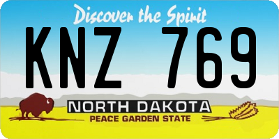 ND license plate KNZ769