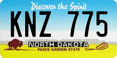 ND license plate KNZ775