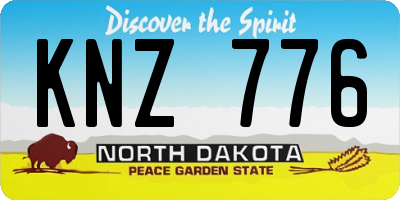 ND license plate KNZ776
