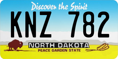 ND license plate KNZ782