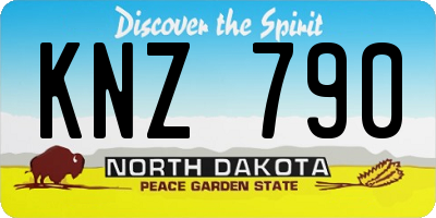 ND license plate KNZ790