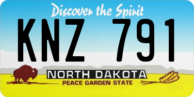 ND license plate KNZ791