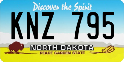 ND license plate KNZ795