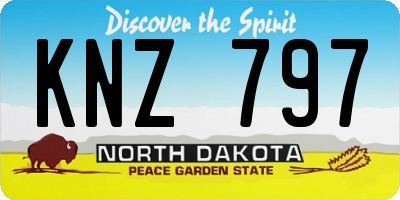 ND license plate KNZ797