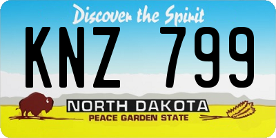 ND license plate KNZ799