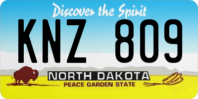 ND license plate KNZ809