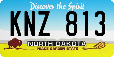 ND license plate KNZ813