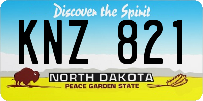 ND license plate KNZ821