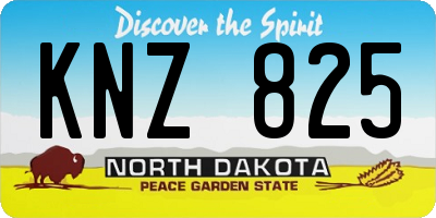 ND license plate KNZ825