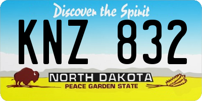 ND license plate KNZ832