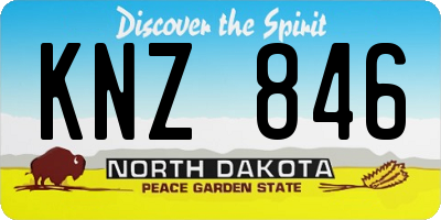 ND license plate KNZ846