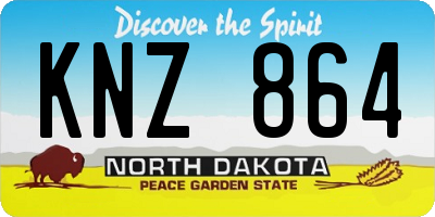 ND license plate KNZ864