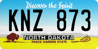 ND license plate KNZ873