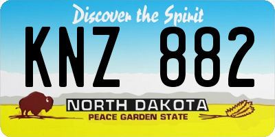 ND license plate KNZ882