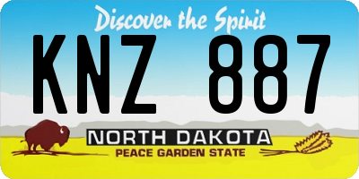 ND license plate KNZ887