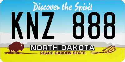 ND license plate KNZ888