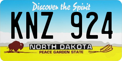 ND license plate KNZ924