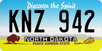 ND license plate KNZ942
