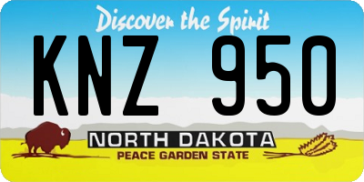 ND license plate KNZ950